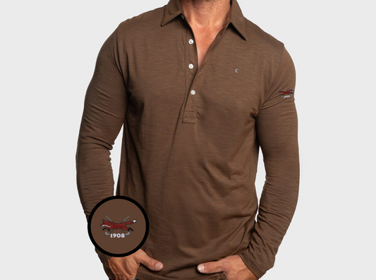 CCV - brrr° Long Sleeve Range Polo - Single Malt