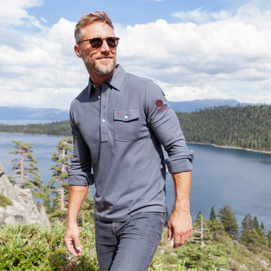 Castle Hills - Long Sleeve Players Shirt - Blue Steel