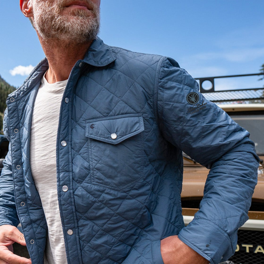 Castle Hills - Quilted Shacket - Slate