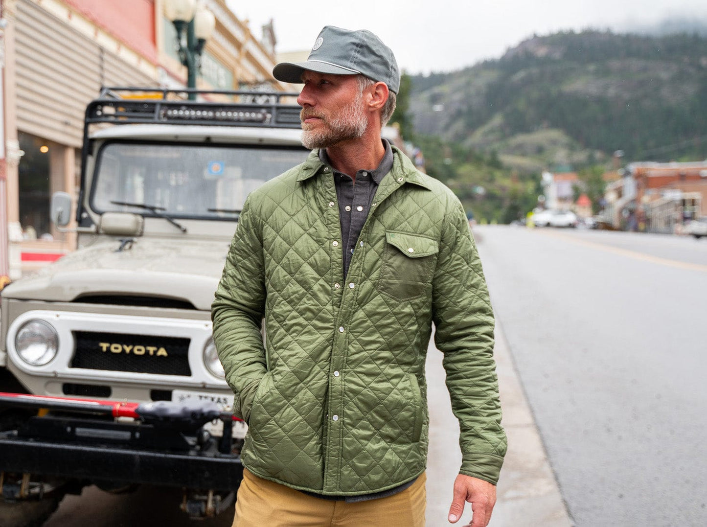 CCV - Quilted Shacket - Olive