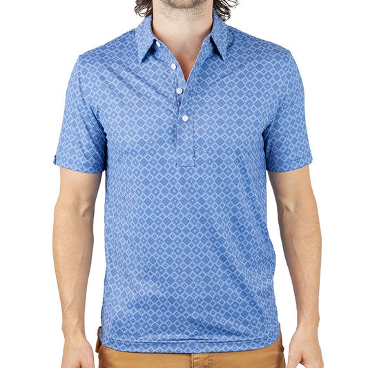 Performance Sport Range Polo - Durango Print Blue