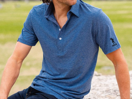 Forsyth Country Club - Performance Range Polo - Blue Jean LEFT SLEEVE