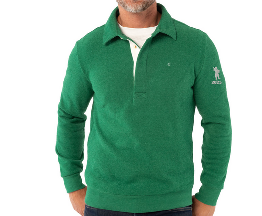 Forsyth Country Club - Terry Fleece Collared Sweatshirt - Green