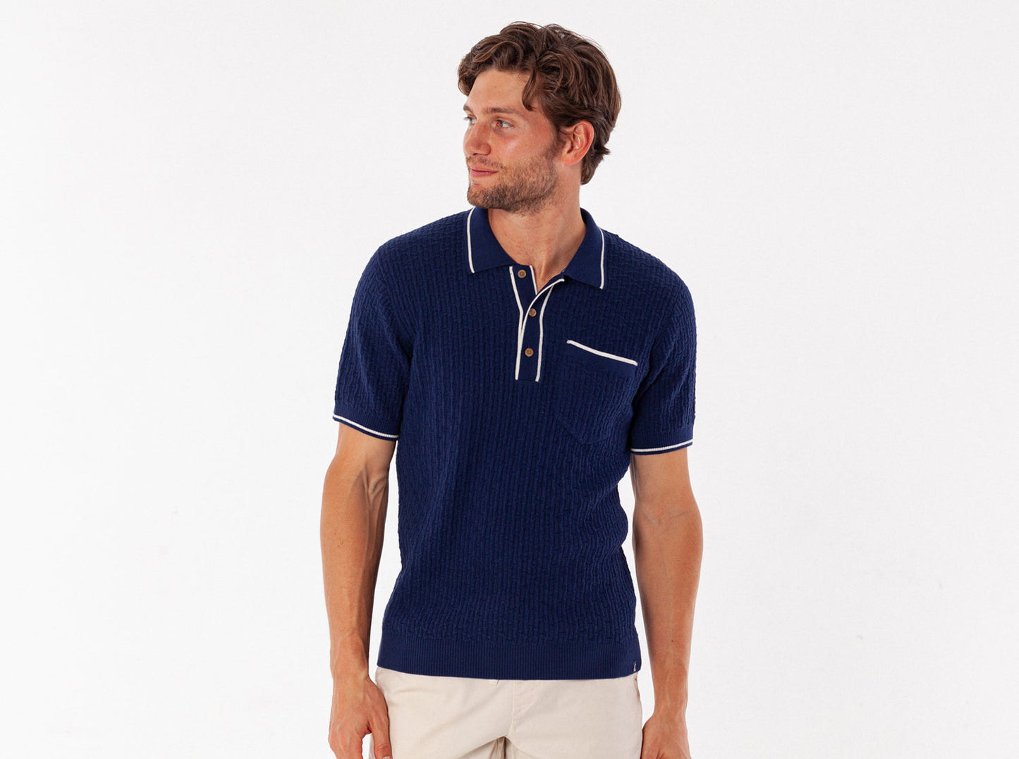 ECC Bungalow Sweater Polo - Navy
