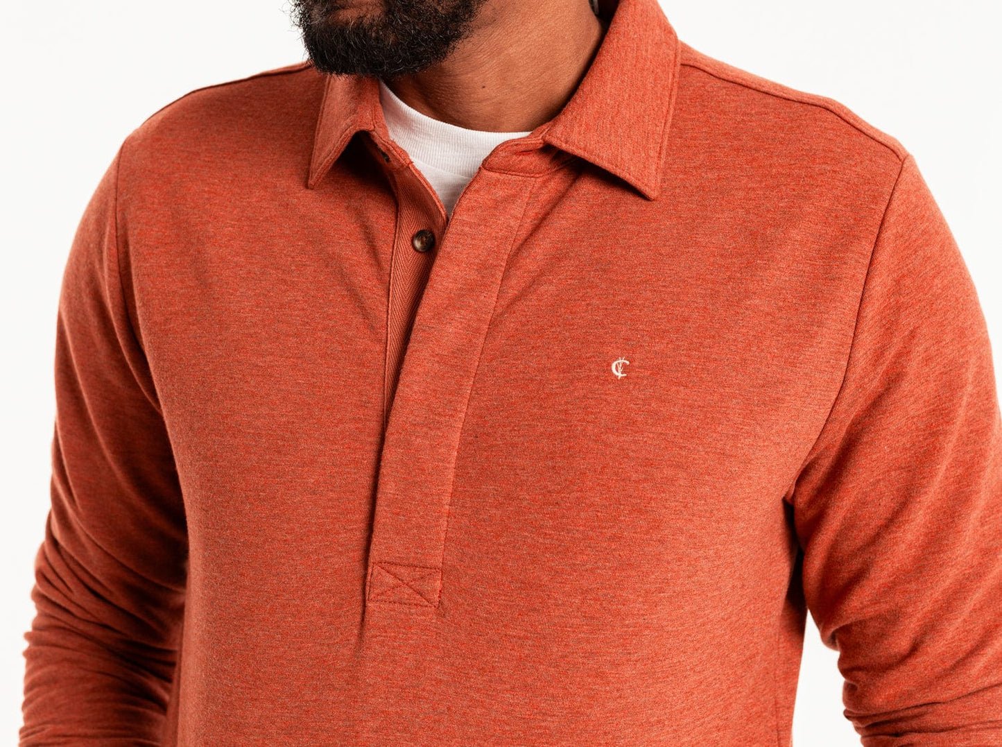 ACC - Collared Sweatshirt - Heather Burnt Orange