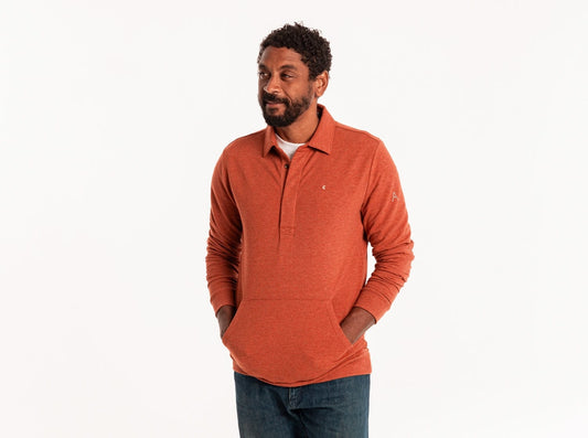 Austin Golf Club - Collared Sweatshirt - Heather Burnt Orange