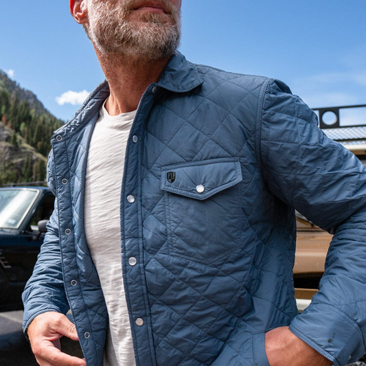 Forest Lake Club - Quilted Shacket - Slate