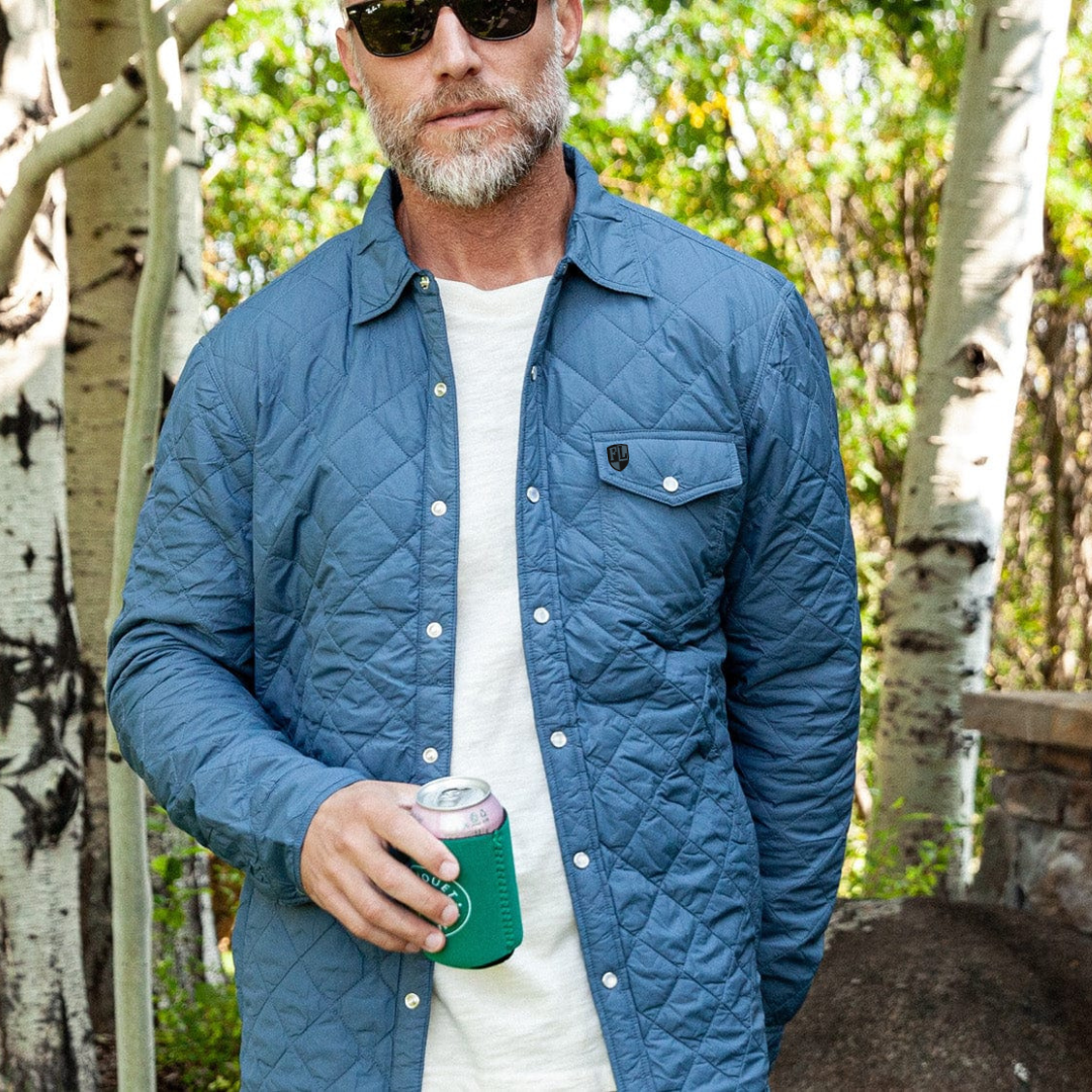 Forest Lake Club - Quilted Shacket - Slate