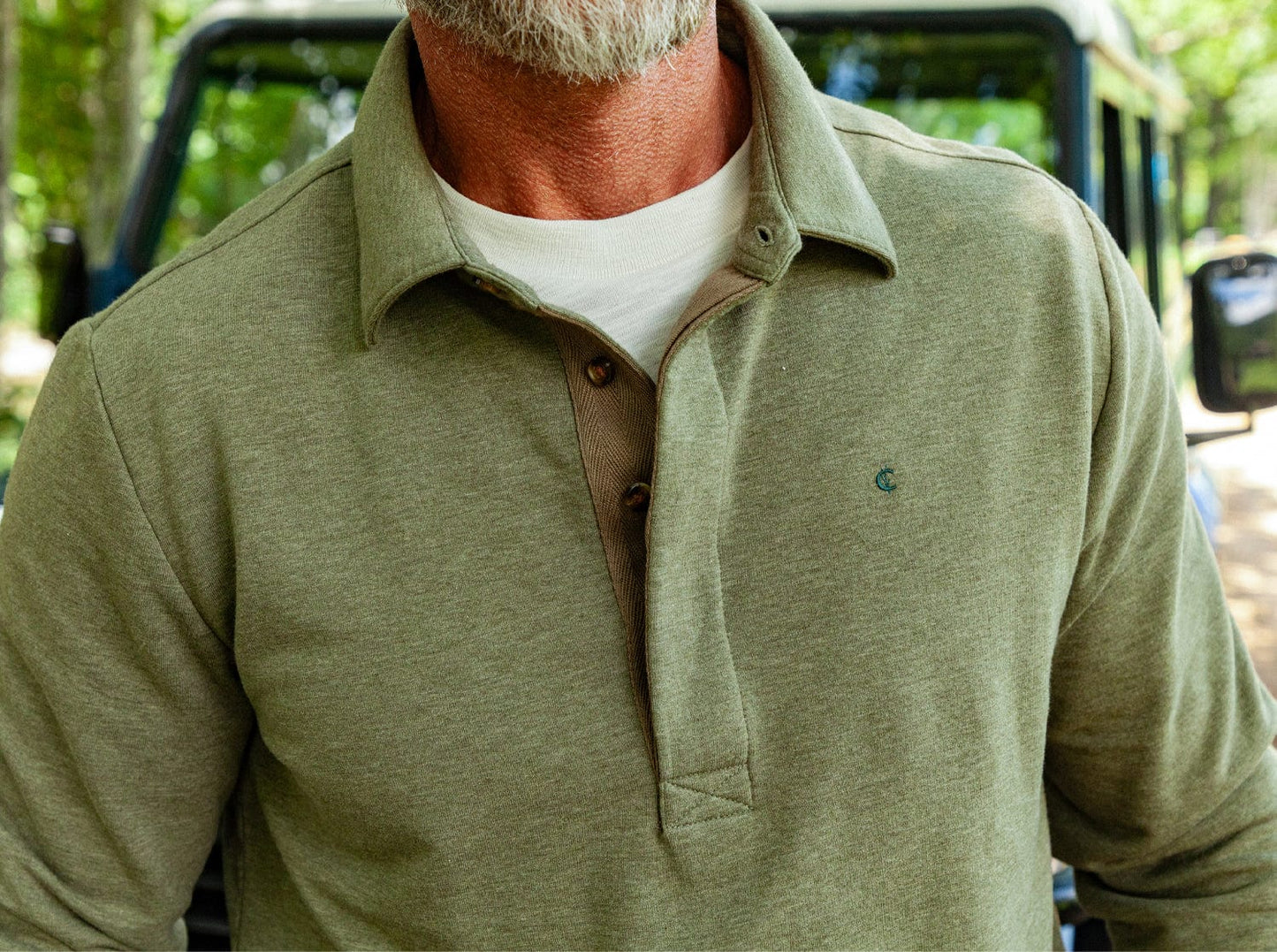 CCV - Collared Sweatshirt - Heather Olive