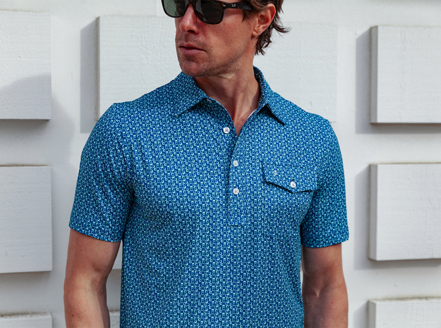 Performance Sport Players Shirt- Mid Mod Navy