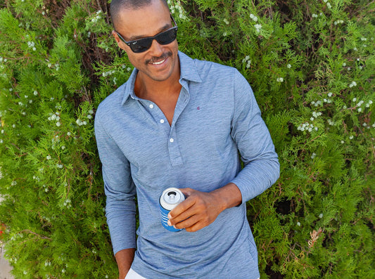 Lubbock CC - Brr Long Sleeve Range Polo - Riviera