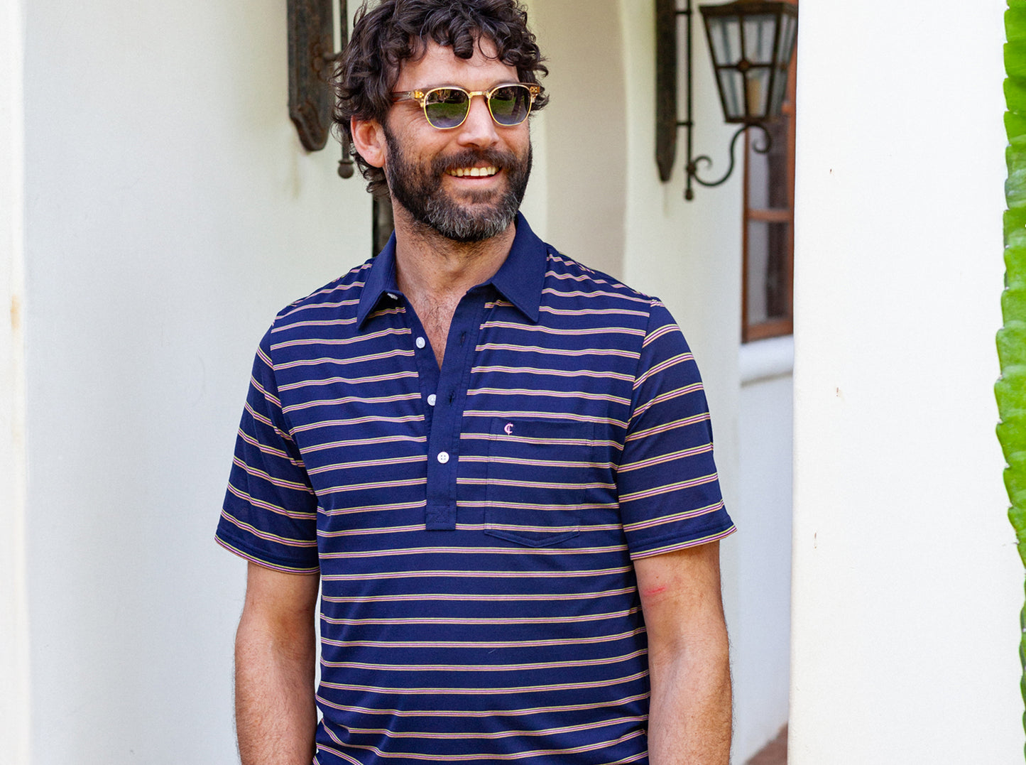 Performance Players Shirt - Lee Stripe Navy