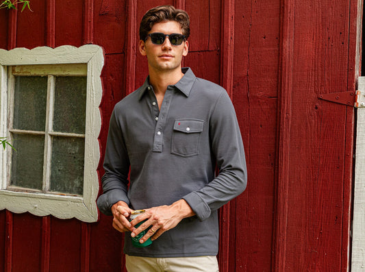 ECC Long Sleeve Players Shirt - Blue Steel