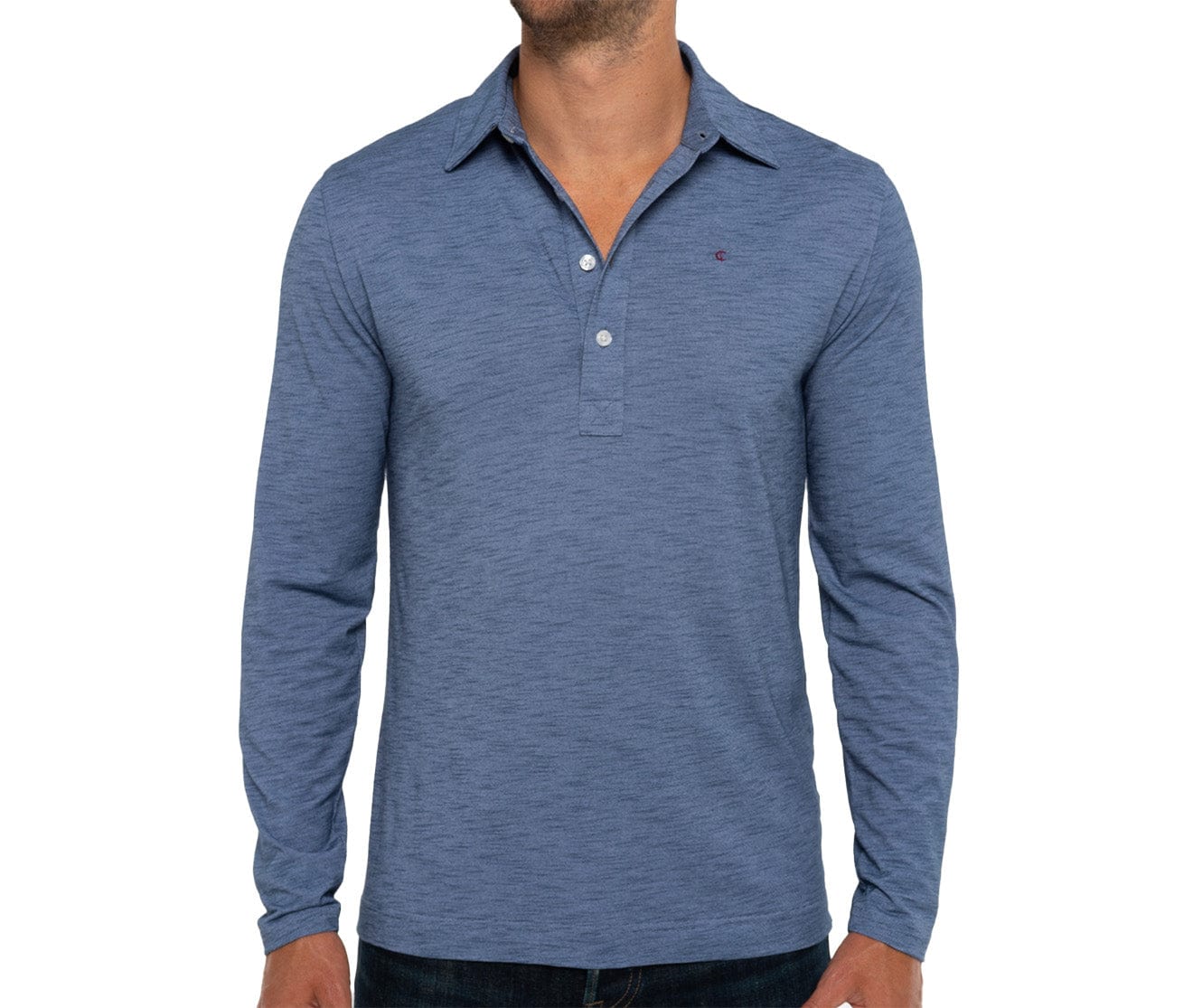 Castle Hills - Brr Long Sleeve Range Polo - Riviera