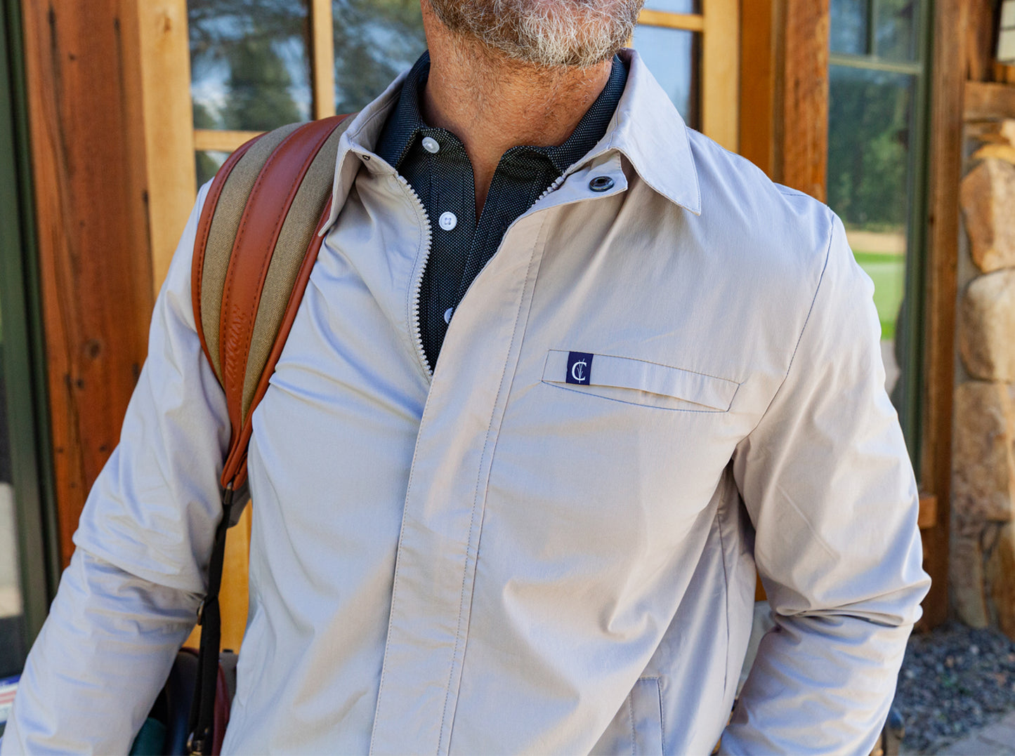 Performance Collared Jacket Gray