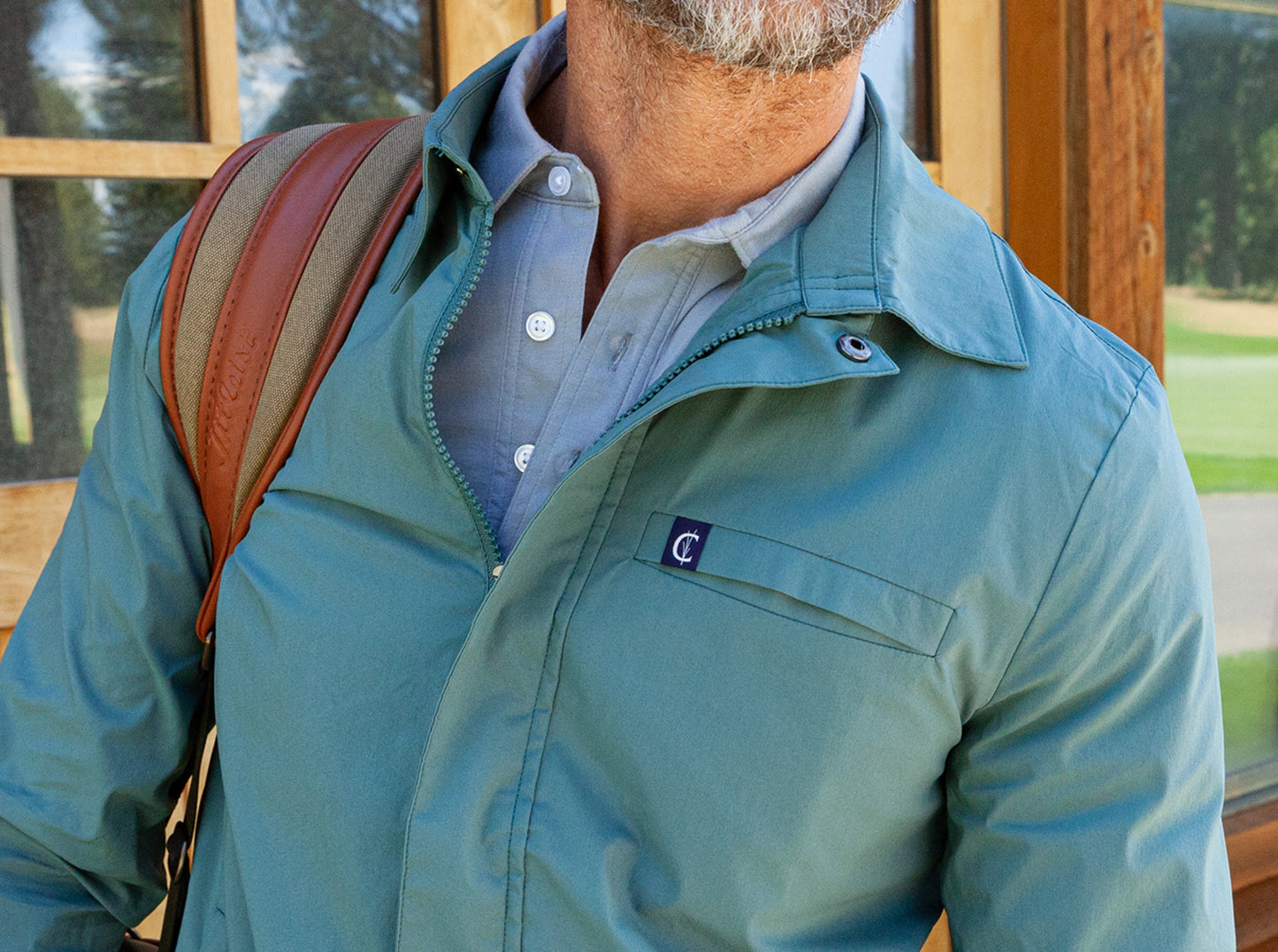 Performance Collared Jacket Green