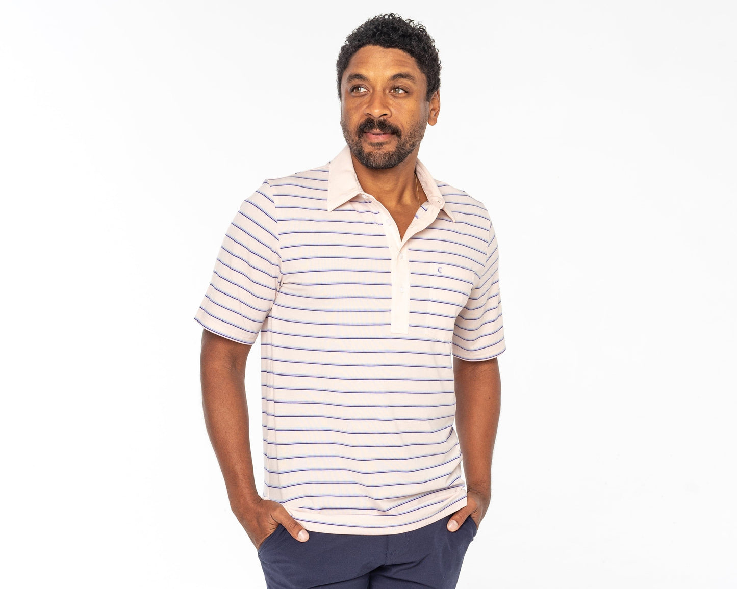Performance Players Shirt - Lee Stripe Pink