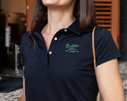 Butler Women's League - Women's Short Sleeve Performance Polo - Black