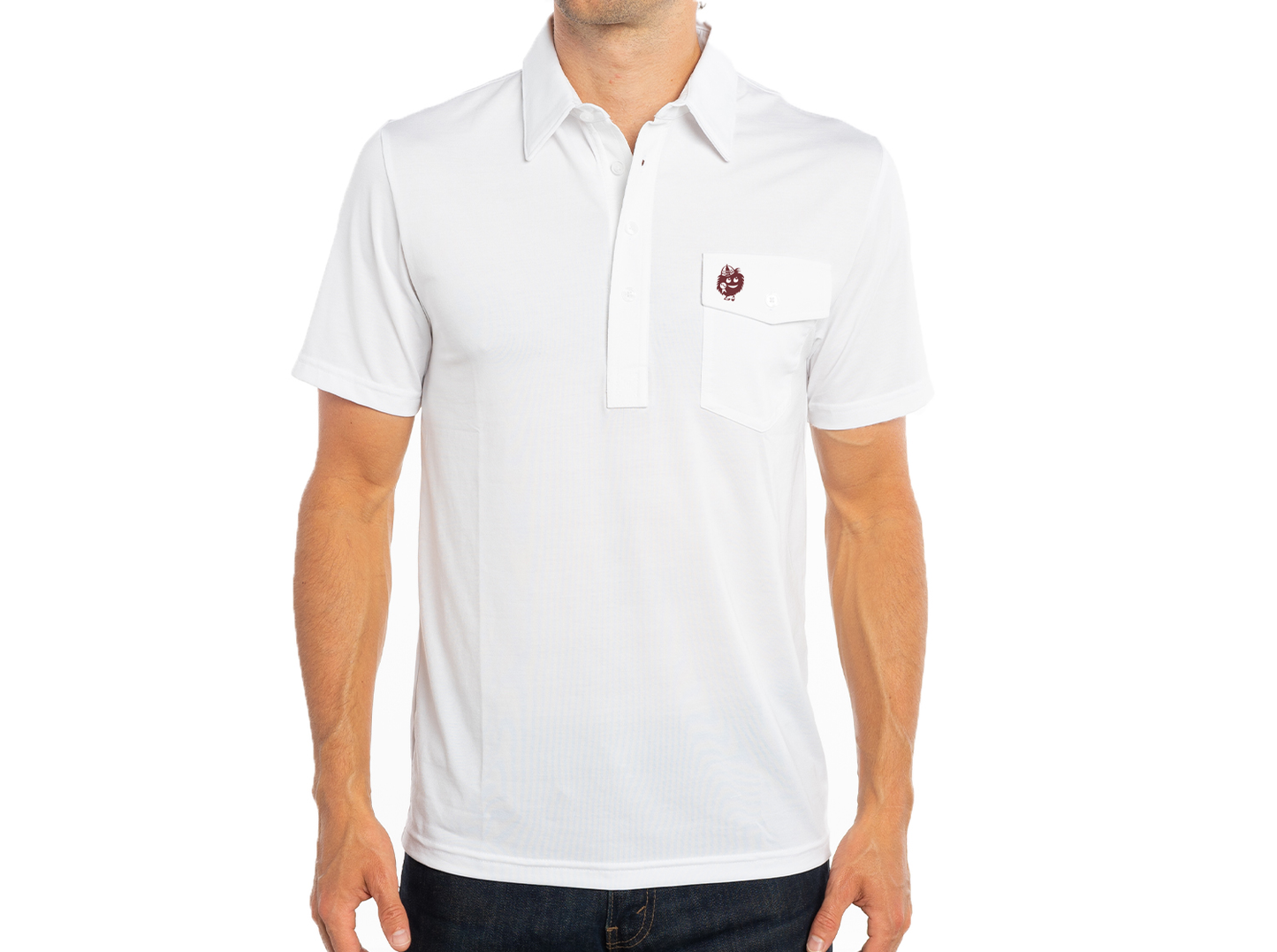 Austin High - Performance Players Shirt - Maroo - White