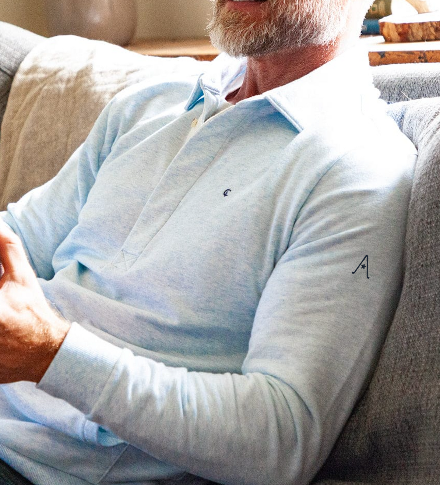 Austin Golf Club - Collared Sweatshirt - Heather Ice