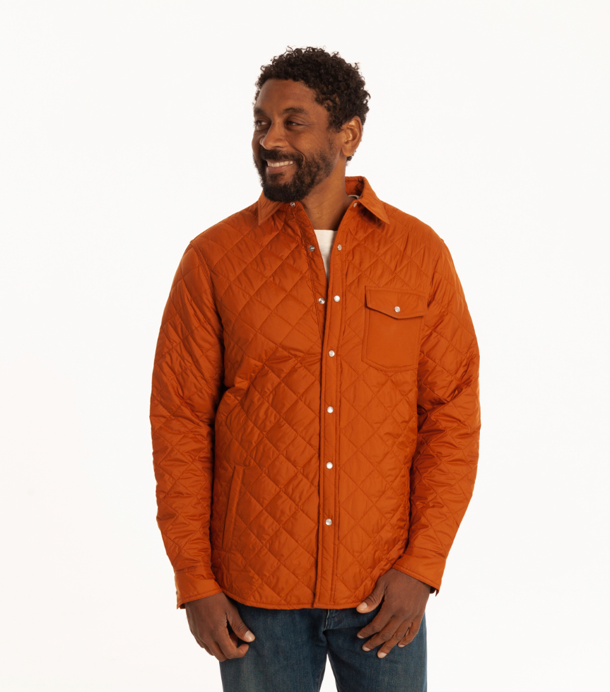 ACC - Quilted Shacket - Burnt Orange