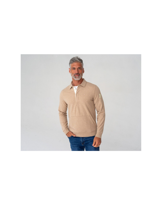 Forsyth Country Club - Collared Sweatshirt - Heather Camel