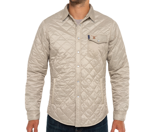 Silver Spurs - Quilted Shacket - Stone