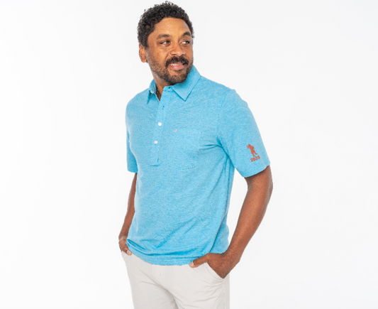 Forsyth Country Club - Top-Shelf Players Shirt - Teal Microstripe