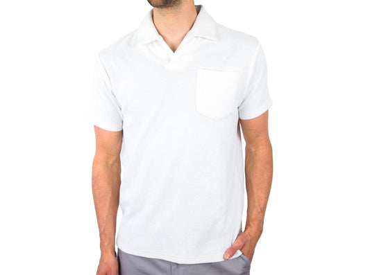 Terry Cloth Polo - White