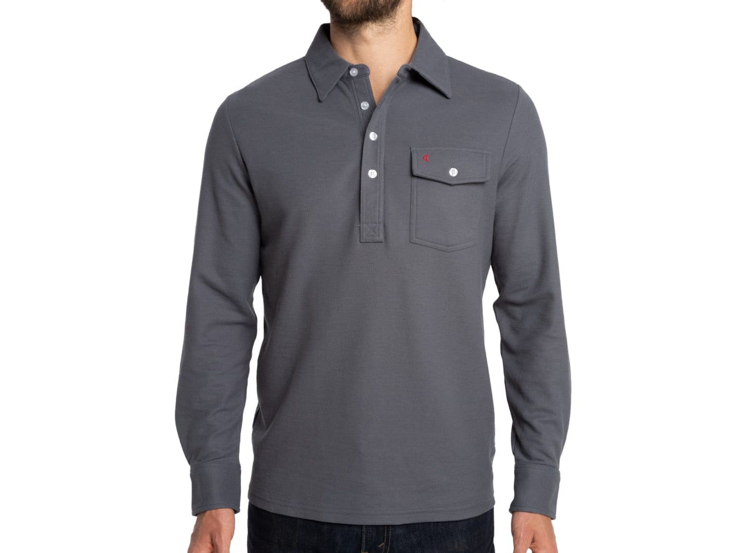 Forest Lake Club - Long Sleeve Players Shirt - Blue Steel