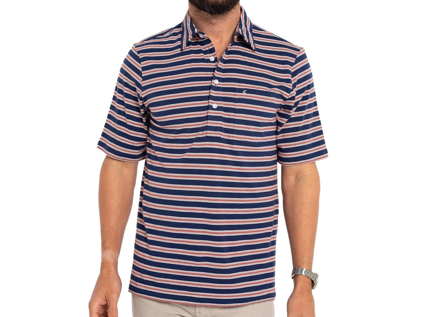 Top-Shelf Players Shirt - Waylon Stripe Navy
