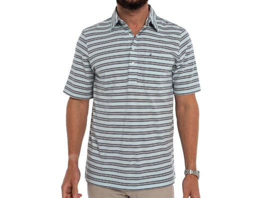 Top-Shelf Players Shirt - Waylon Stripe Light Blue