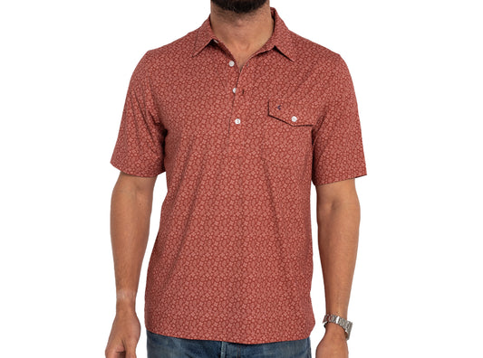 Performance Sport Range Polo - Bandana Print Marsala