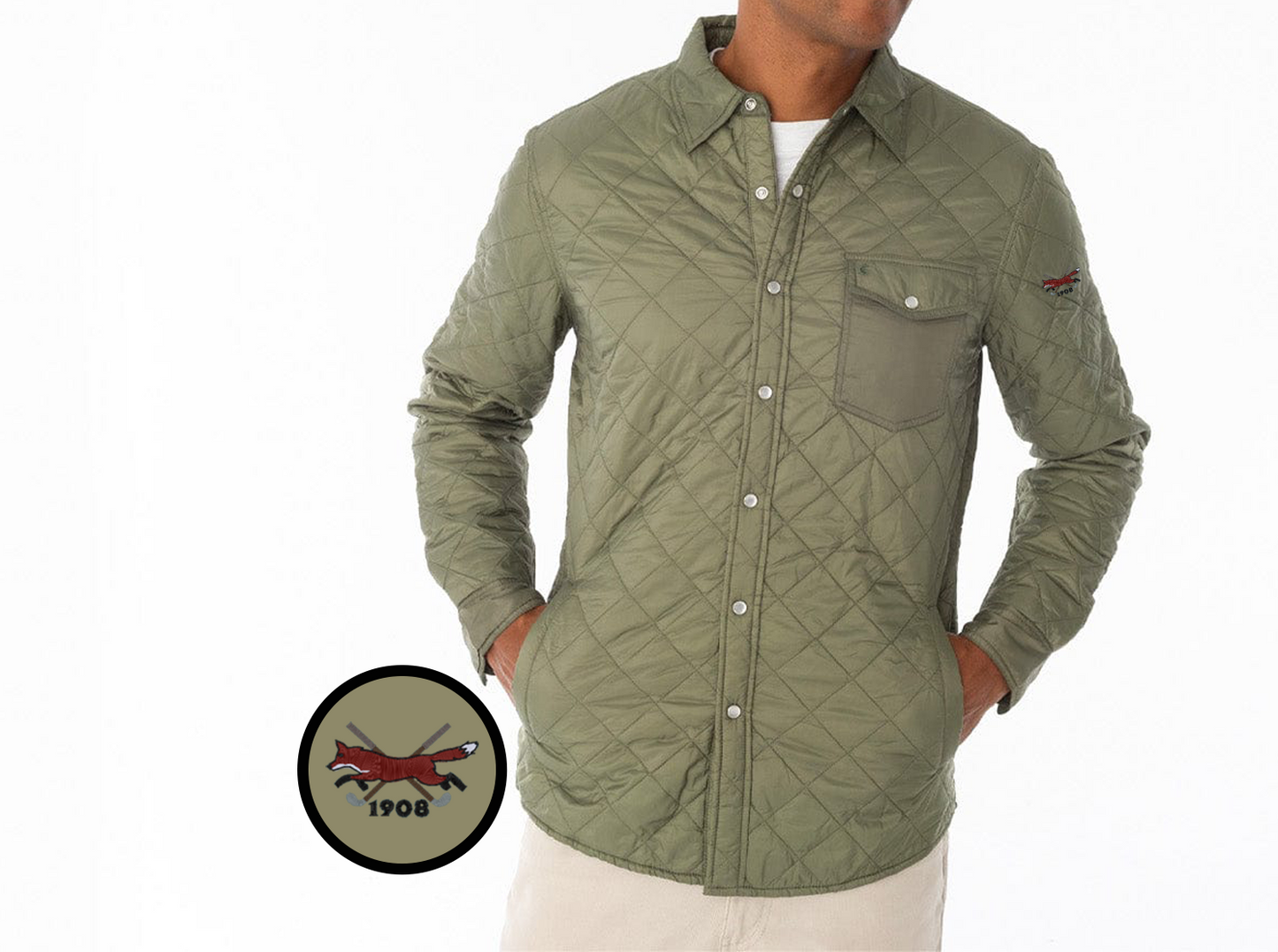 CCV - Quilted Shacket - Olive