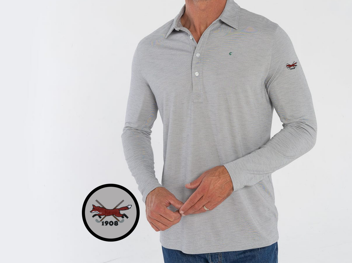 CCV - -brrr° Long Sleeve Range Polo - Silverado