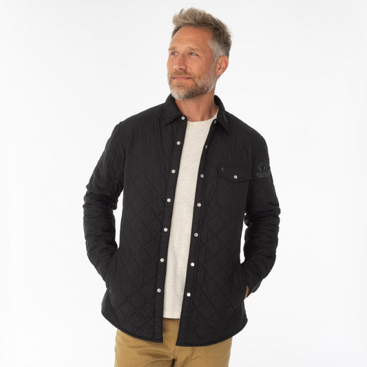 Castle Hills - Quilted Shacket - Black