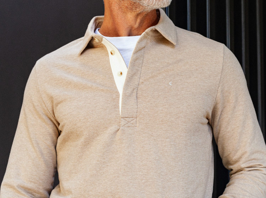 Forsyth Country Club - Collared Sweatshirt - Heather Camel