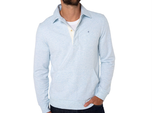 Forsyth Country Club - Collared Sweatshirt - Heather Ice
