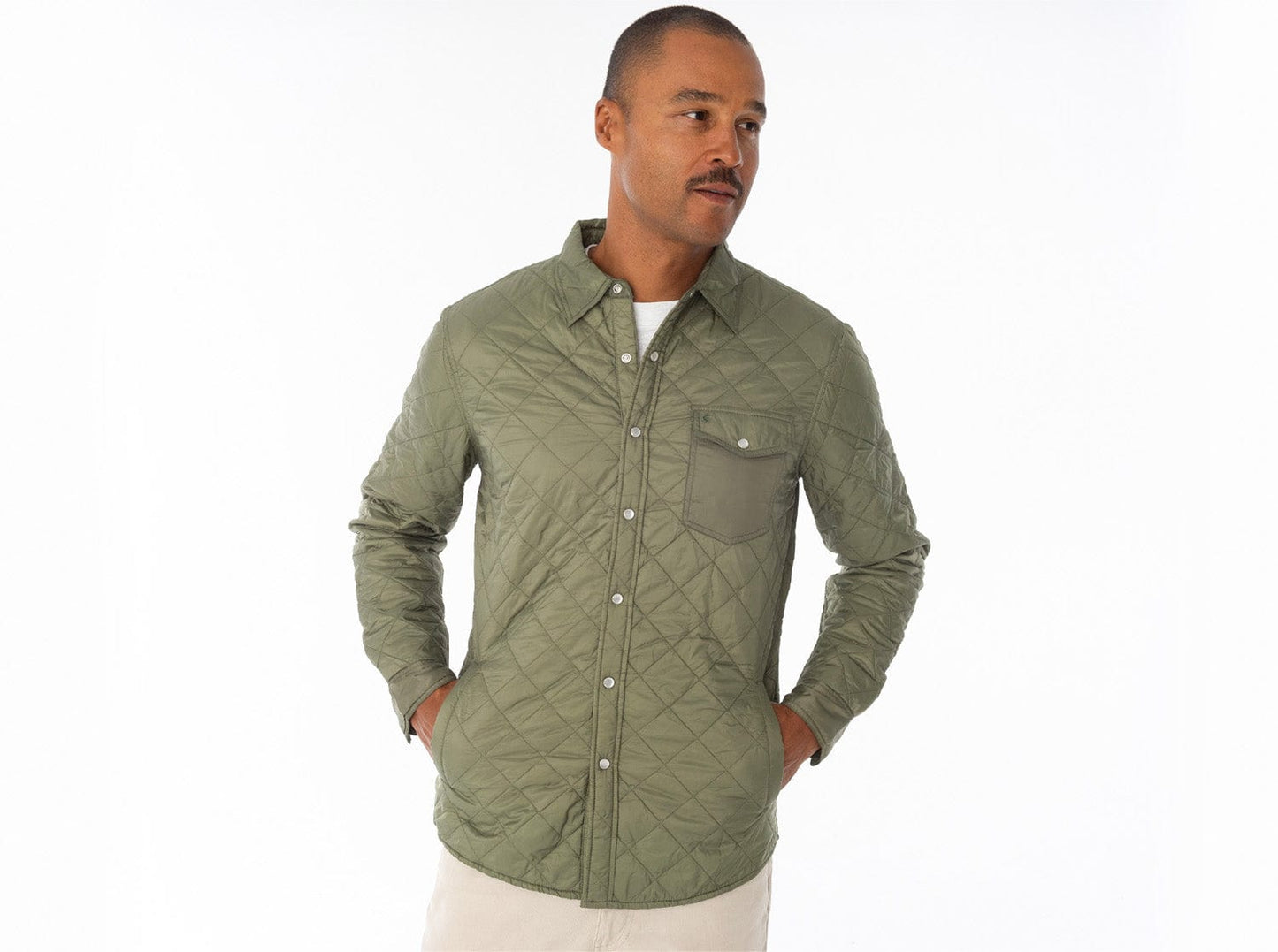 ACC - Quilted Shacket - Olive