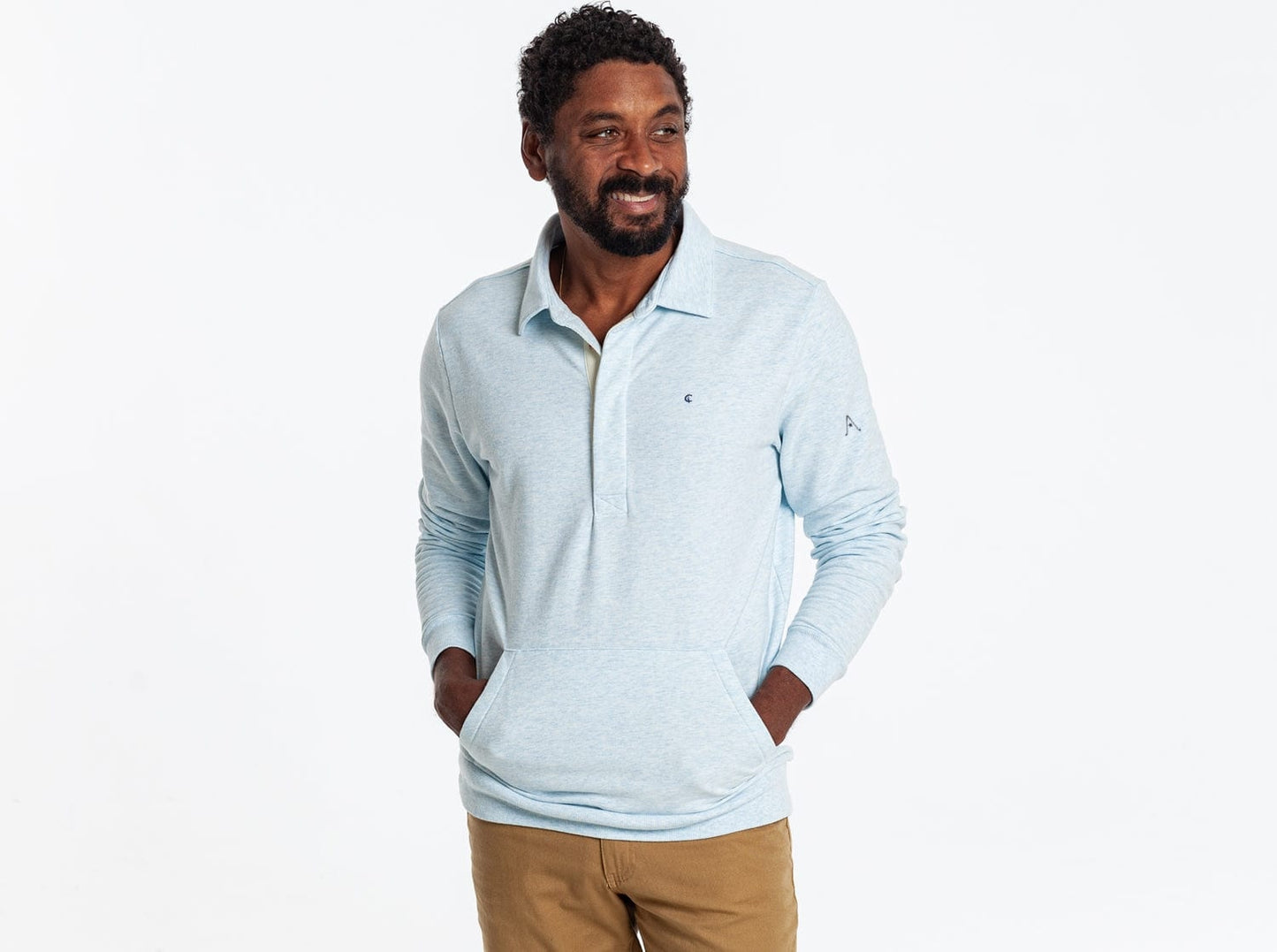 Austin Golf Club - Collared Sweatshirt - Heather Ice