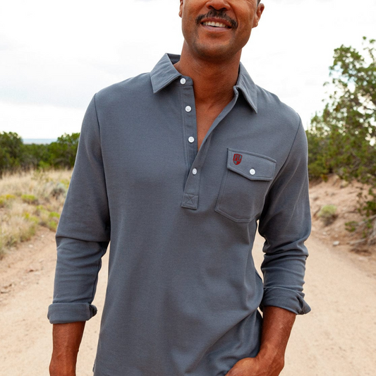Forest Lake Club - Long Sleeve Players Shirt - Blue Steel