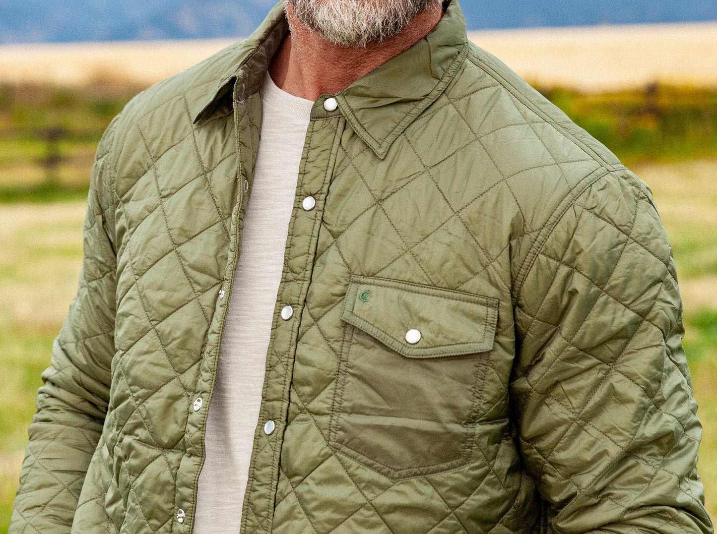 CCV - Quilted Shacket - Olive
