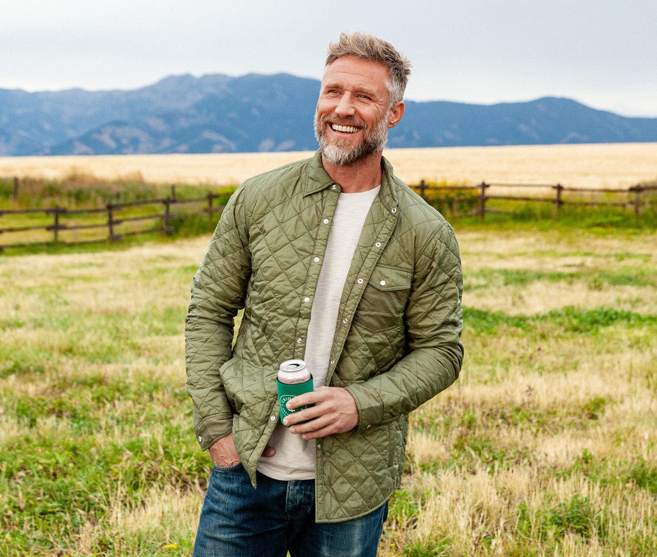 CCV - Quilted Shacket - Olive