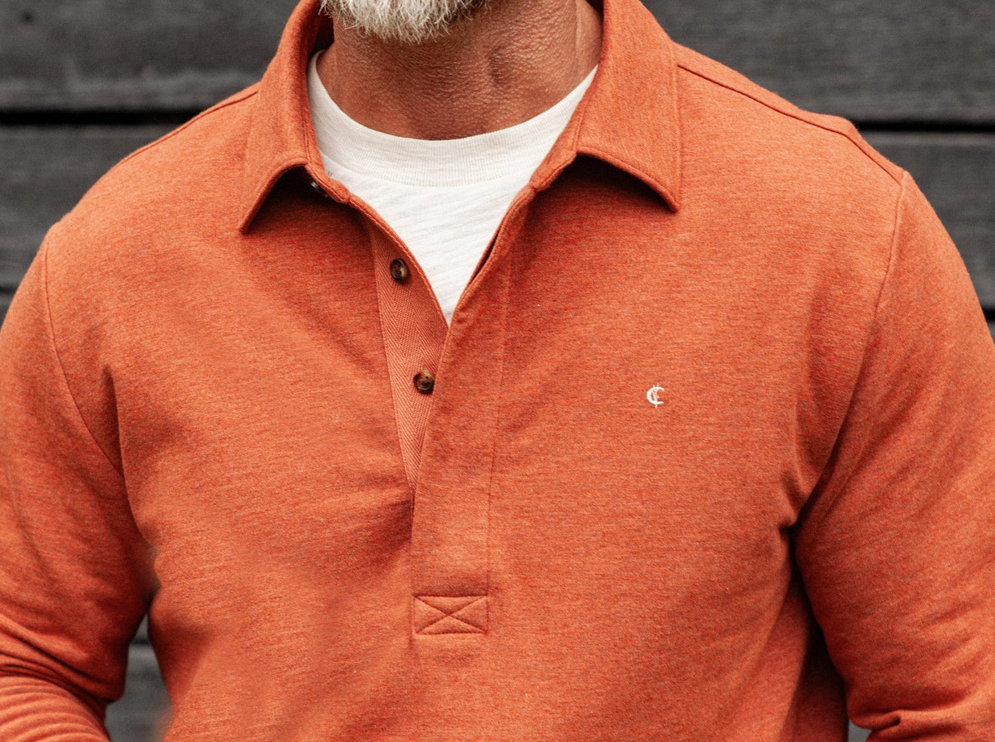 ACC - Collared Sweatshirt - Heather Burnt Orange