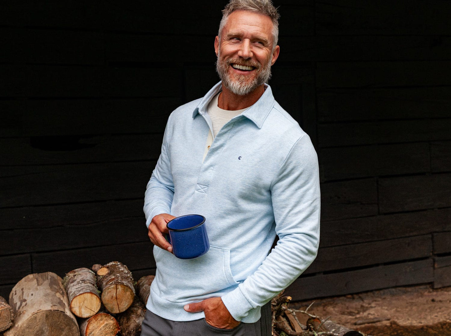 CCV - Collared Sweatshirt - Heather Ice