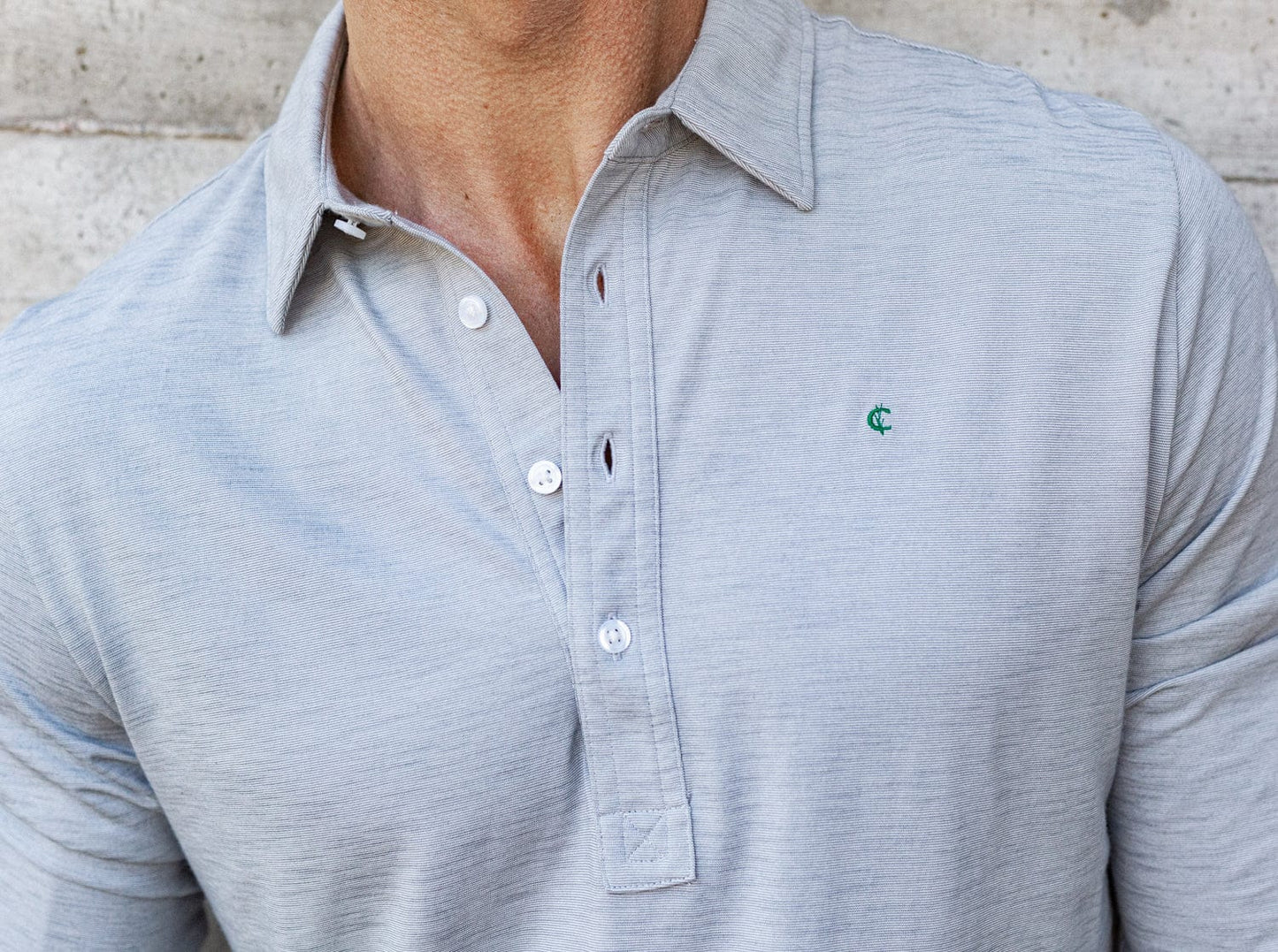CCV - -brrr° Long Sleeve Range Polo - Silverado