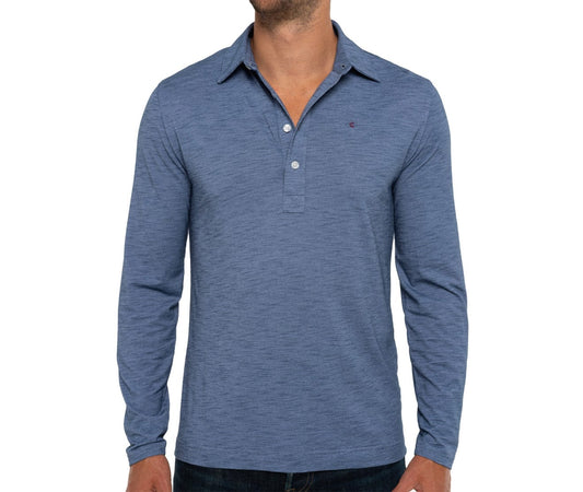 Castle Hills - Brr Long Sleeve Range Polo - Riviera
