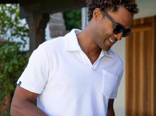 Terry Cloth Polo - White
