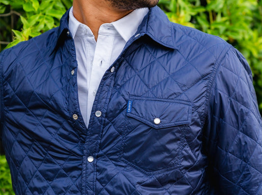 Westlake CC- Quilted Shacket - Navy Blue