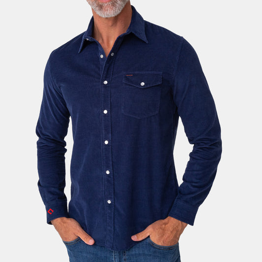 MLBPA - Corduroy Pearl Snap - Navy